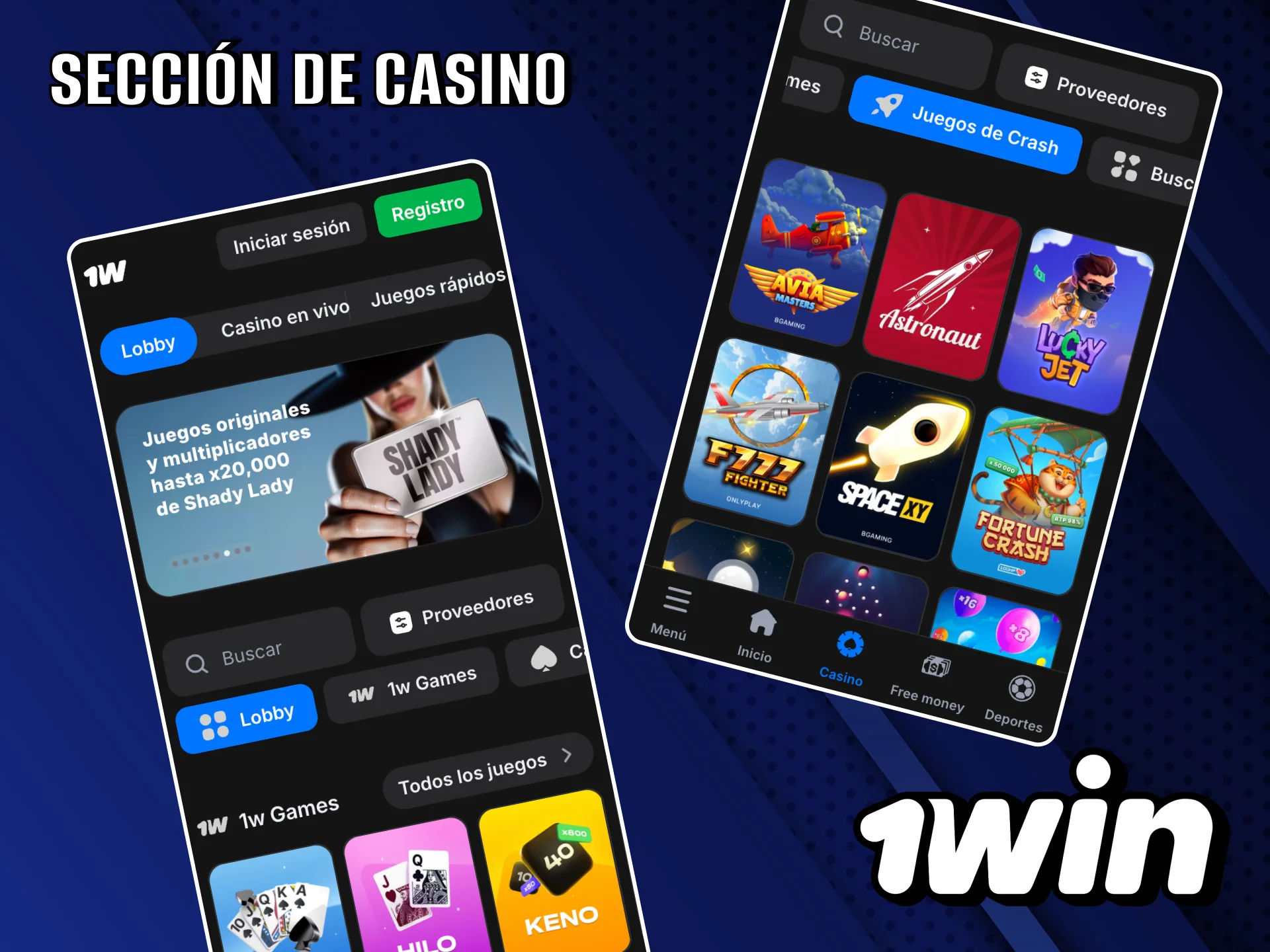 Participe activamente en los juegos más populares del casino 1Win.
