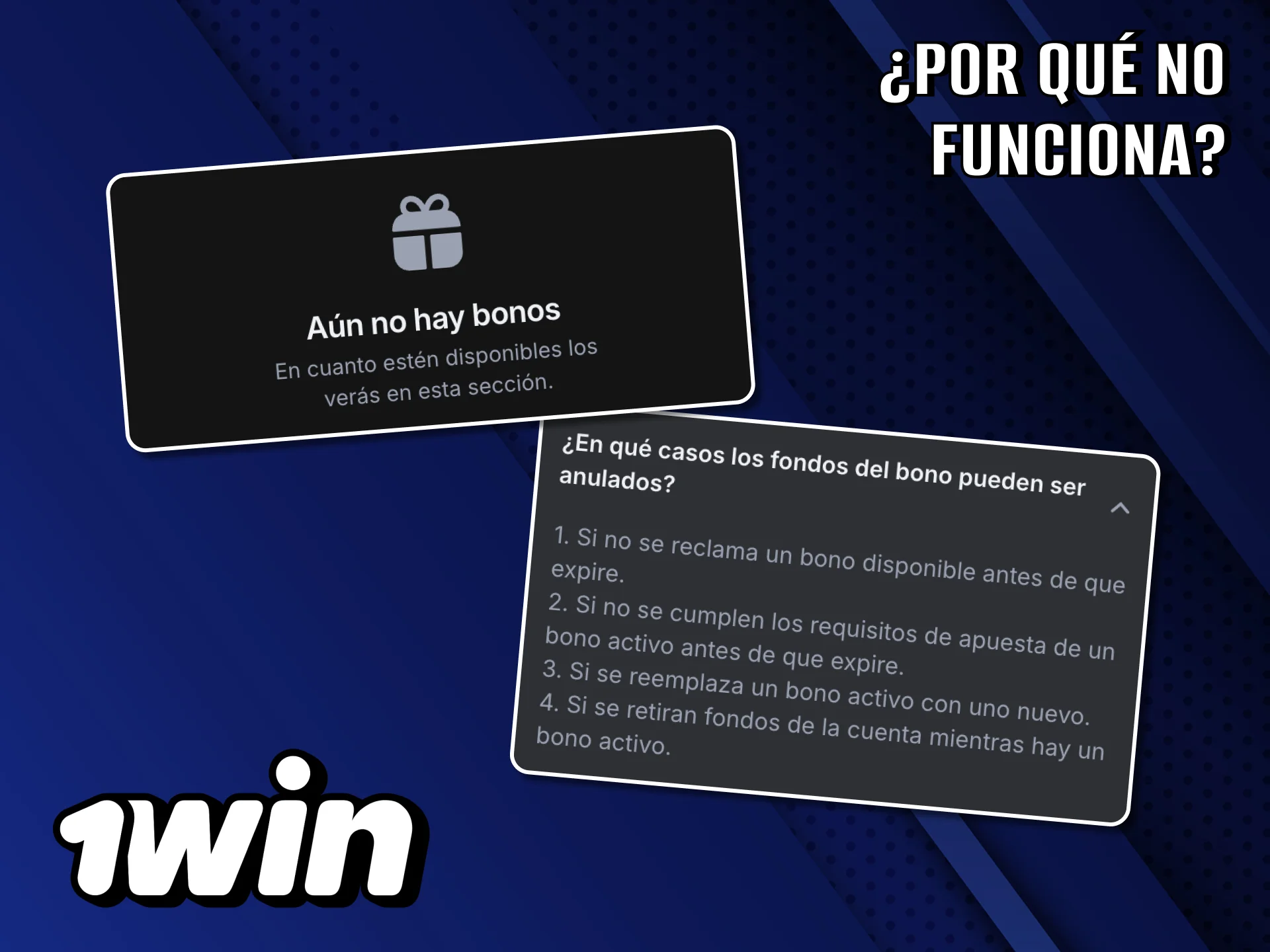 Consulte las soluciones a los problemas que pueden surgir al introducir el código promocional del casino 1Win.