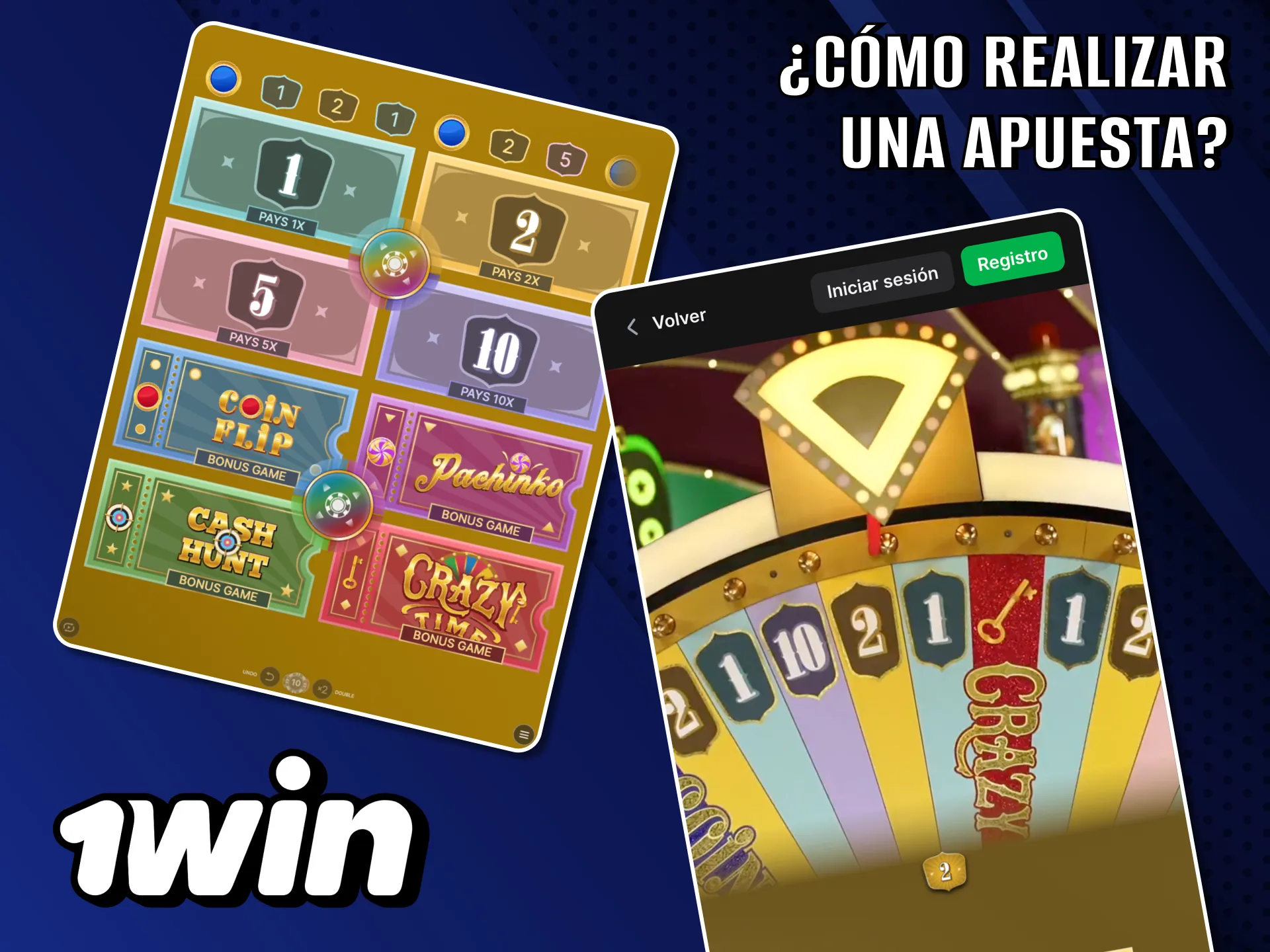 En 1Win aprende a apostar en Crazy Time.