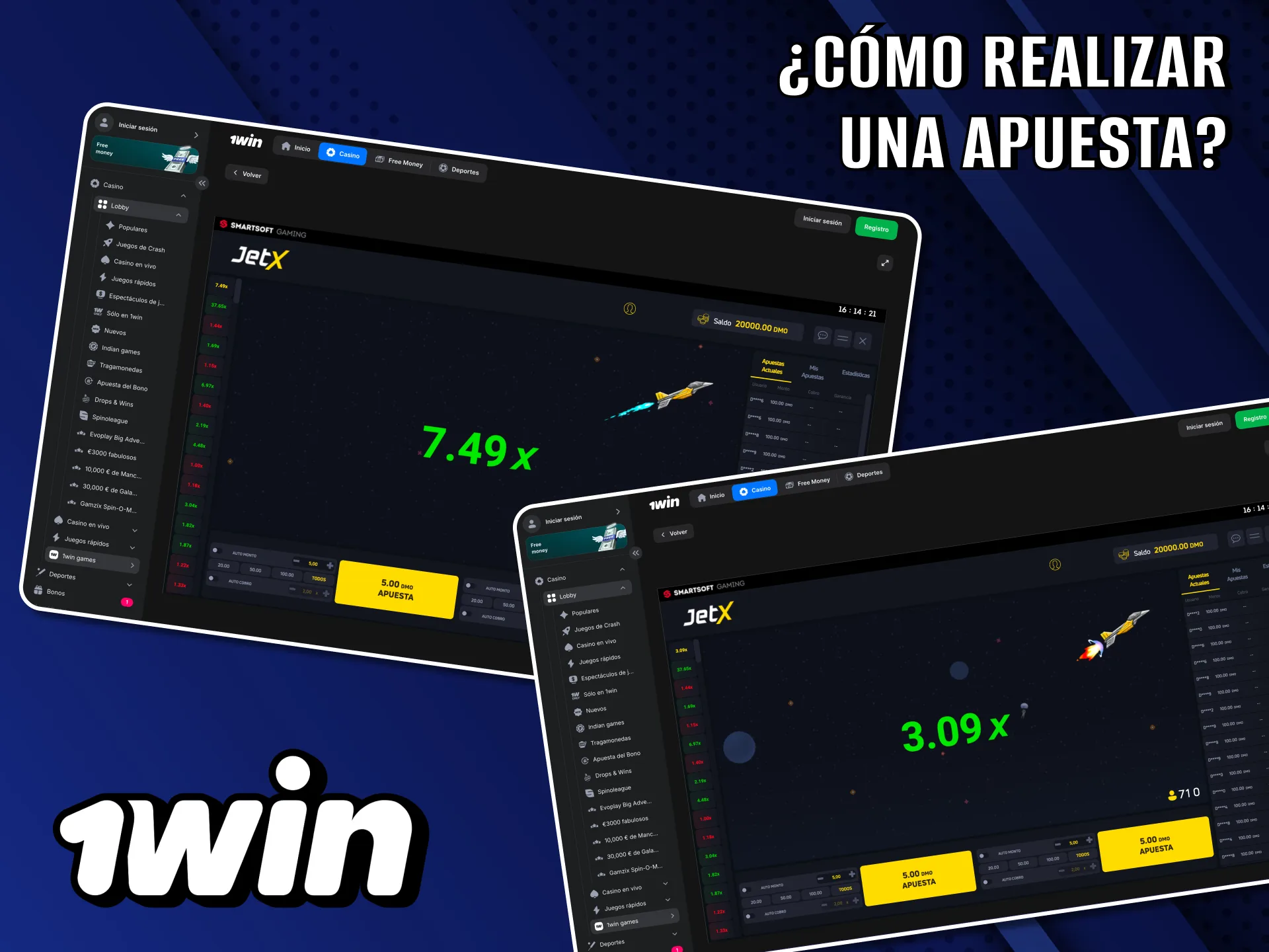 Cómo iniciar tu apuesta en 1Win JetX.