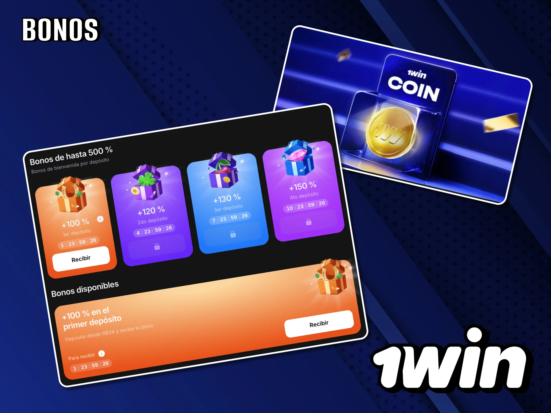 Bonificaciones de bienvenida y cashback disponibles en 1Win Lucky Jet.