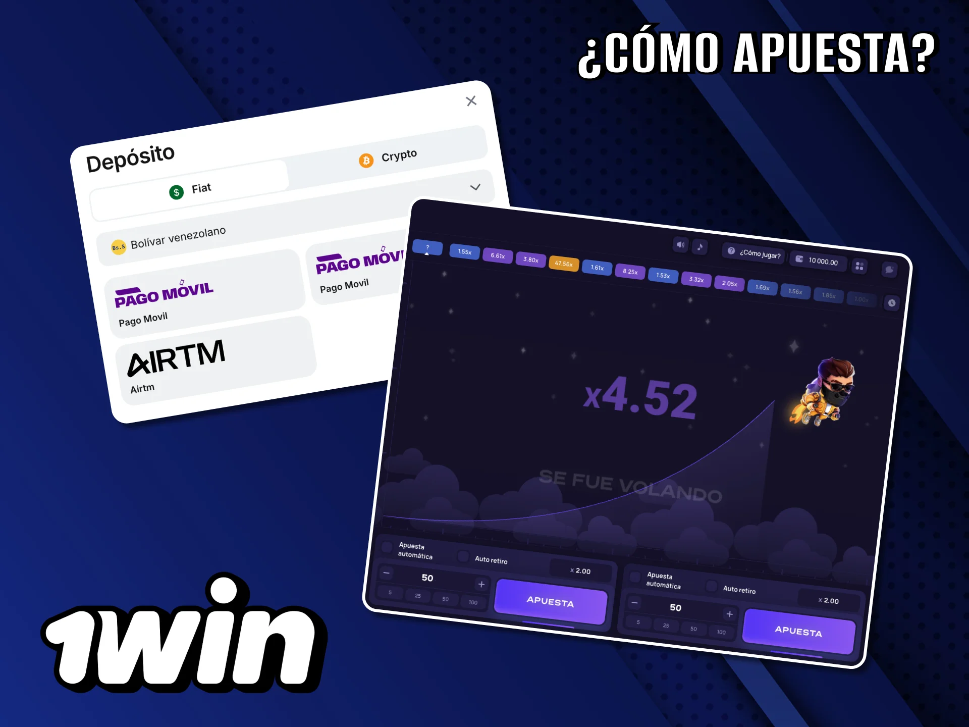 En 1Win aprende a apostar en Lucky Jet.