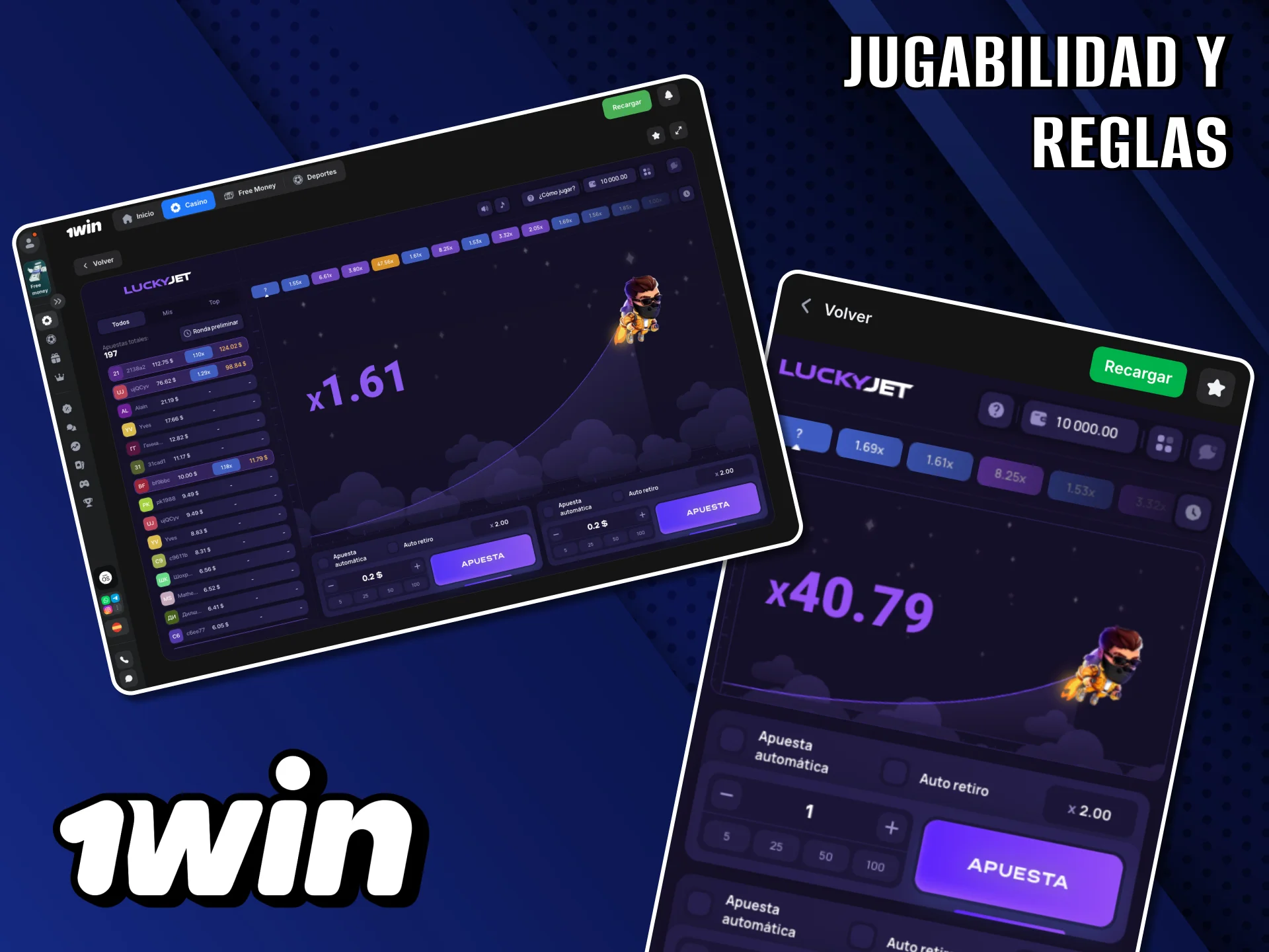 En 1Win descubre las reglas básicas de Lucky Jet.