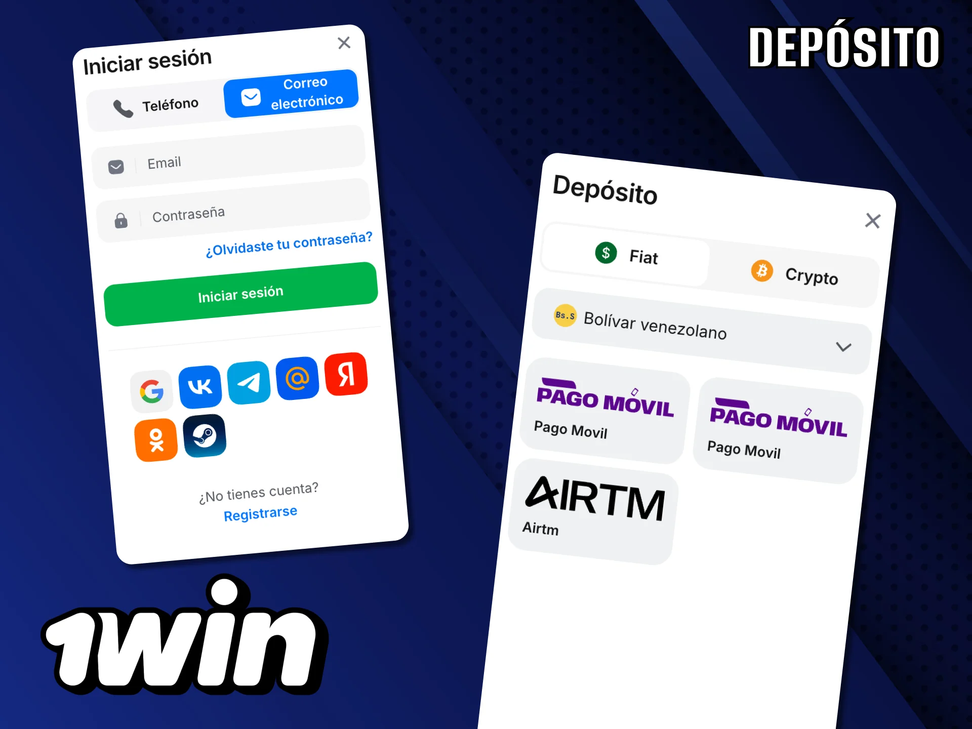 En 1Win realiza tu depósito de forma rápida y segura.