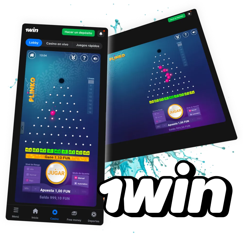Plinko de BGaming ofrece diversión clásica y premios aleatorios en 1Win.