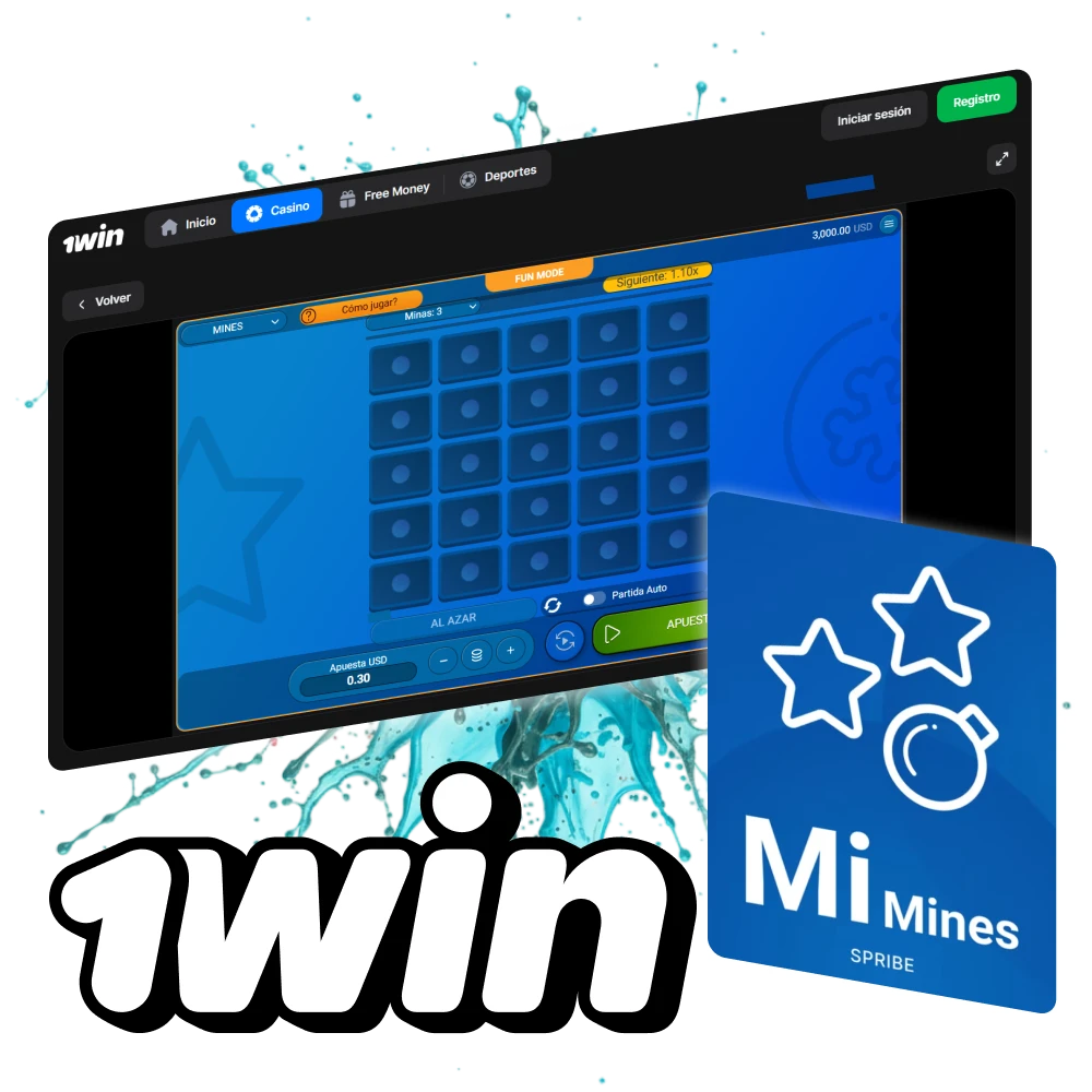 Gana en el juego Mines en el sitio web 1Win.